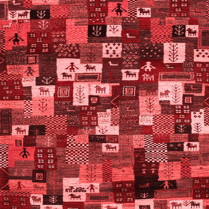 Abstract Red Contemporary Area Rugs