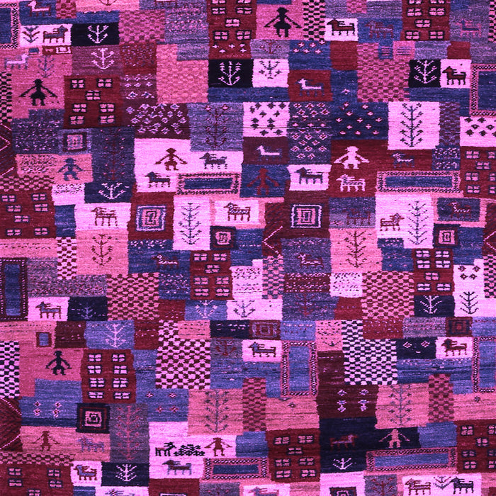 Abstract Purple Contemporary Rug, con1628pur