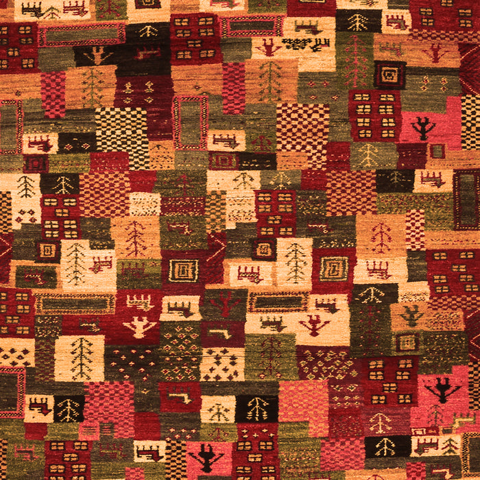 Abstract Orange Contemporary Rug, con1628org