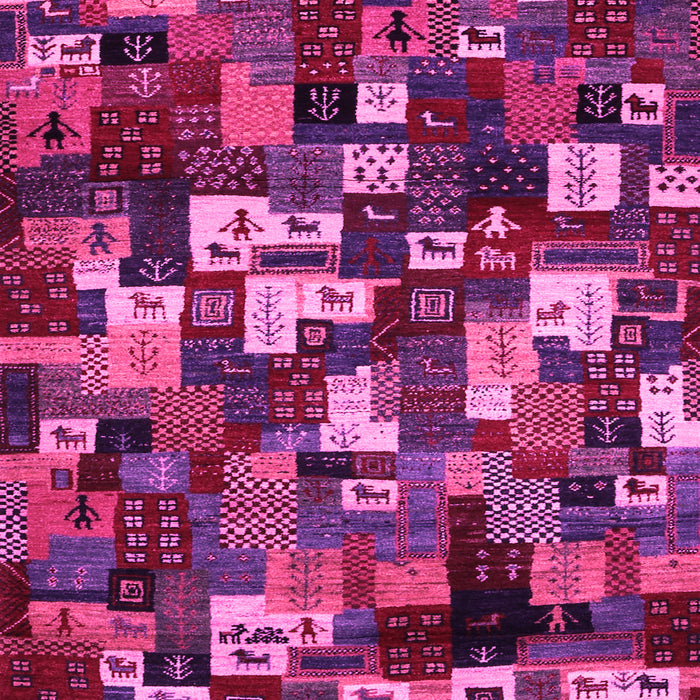 Machine Washable Abstract Pink Contemporary Rug, wshcon1628pnk