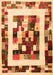 Serging Thickness of Machine Washable Abstract Orange Contemporary Area Rugs, wshcon1629org