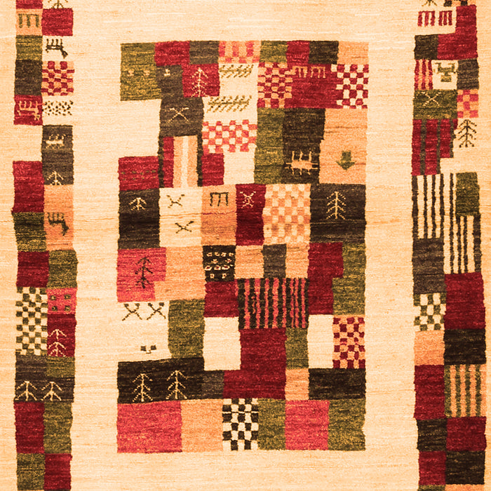 Serging Thickness of Machine Washable Abstract Orange Contemporary Area Rugs, wshcon1629org
