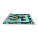 Sideview of Machine Washable Abstract Light Blue Contemporary Rug, wshcon1629lblu