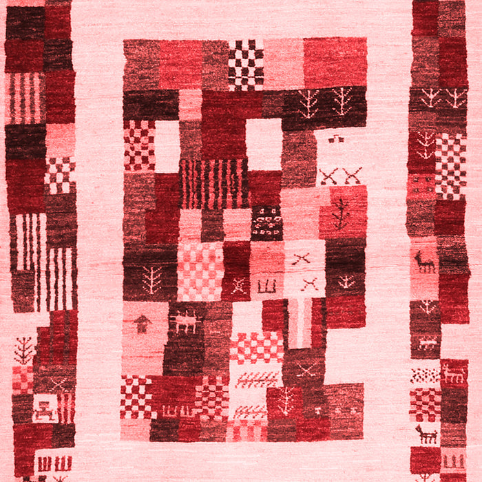 Abstract Red Contemporary Area Rugs