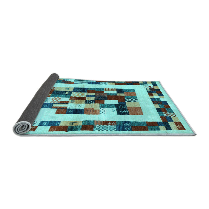 Sideview of Abstract Light Blue Contemporary Rug, con1629lblu