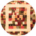 Machine Washable Abstract Orange Contemporary Area Rugs, wshcon1629org