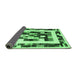 Sideview of Abstract Emerald Green Contemporary Rug, con1629emgrn