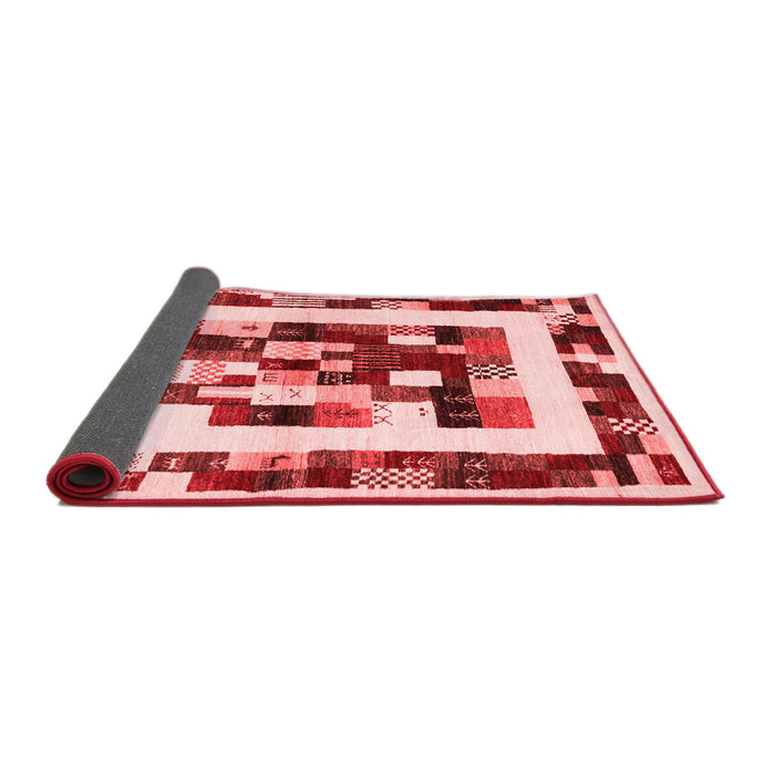 Abstract Red Contemporary Area Rugs