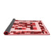 Abstract Red Contemporary Area Rugs