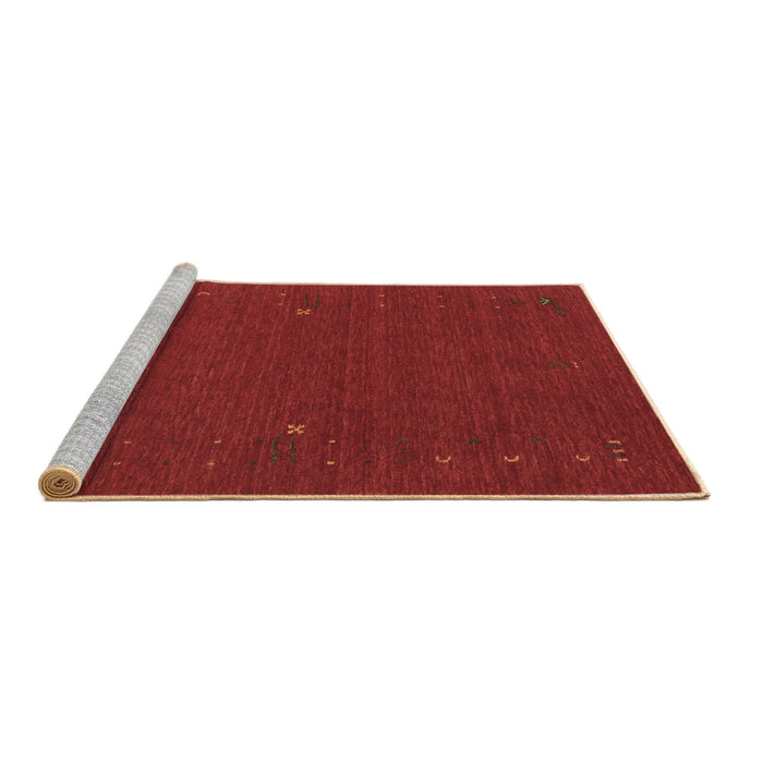 Sideview of Machine Washable Abstract Brown Contemporary Rug, wshcon162brn
