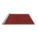 Sideview of Machine Washable Abstract Brown Contemporary Rug, wshcon162brn