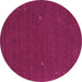 Round Machine Washable Abstract Purple Contemporary Area Rugs, wshcon162pur