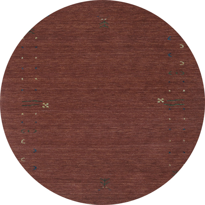 Round Abstract Light Blue Contemporary Rug, con162lblu