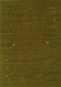 Abstract Green Contemporary Rug, con162grn