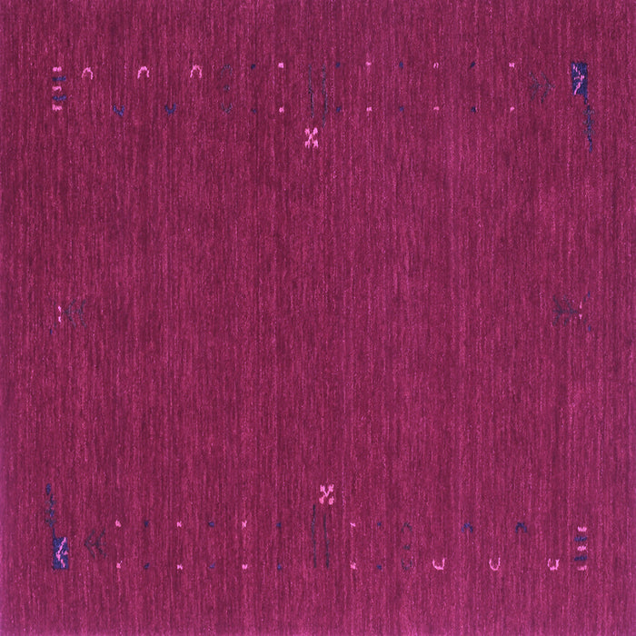 Square Machine Washable Abstract Purple Contemporary Area Rugs, wshcon162pur