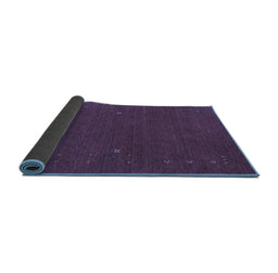 Sideview of Abstract Blue Contemporary Rug, con162blu