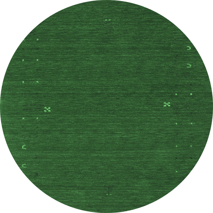 Round Abstract Emerald Green Contemporary Rug, con162emgrn