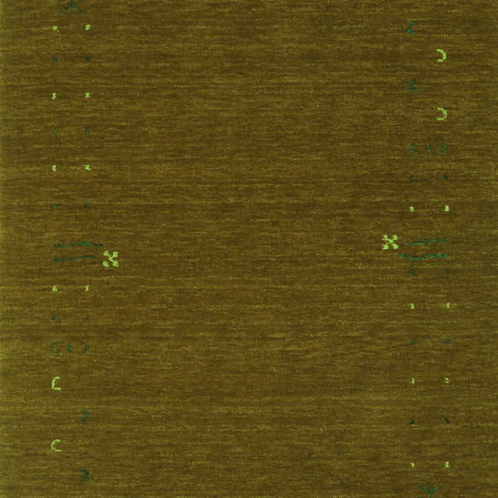 Serging Thickness of Machine Washable Abstract Green Contemporary Area Rugs, wshcon162grn