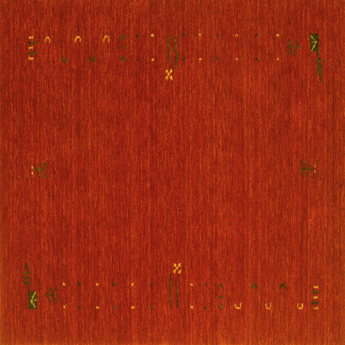 Square Abstract Yellow Contemporary Rug, con162yw