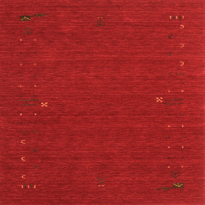 Serging Thickness of Abstract Orange Contemporary Rug, con162org