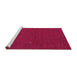 Sideview of Machine Washable Abstract Pink Contemporary Rug, wshcon162pnk