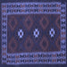 Square Machine Washable Oriental Blue Traditional Rug, wshcon1630blu