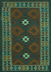 Oriental Turquoise Traditional Rug, con1630turq