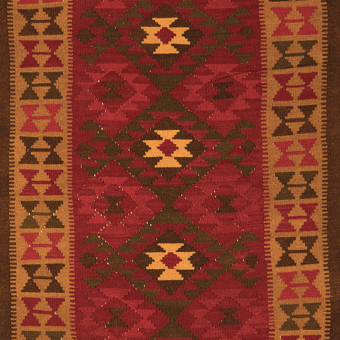 Serging Thickness of Machine Washable Oriental Orange Traditional Area Rugs, wshcon1630org