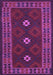 Machine Washable Oriental Purple Traditional Area Rugs, wshcon1630pur