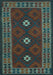 Oriental Light Blue Traditional Rug, con1630lblu