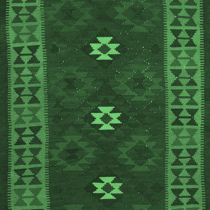 Machine Washable Oriental Emerald Green Traditional Area Rugs, wshcon1630emgrn
