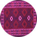 Round Oriental Pink Traditional Rug, con1630pnk