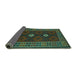 Sideview of Oriental Turquoise Traditional Rug, con1630turq