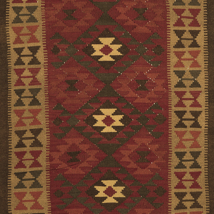 Machine Washable Oriental Brown Traditional Rug, wshcon1630brn