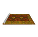 Sideview of Machine Washable Oriental Yellow Traditional Rug, wshcon1630yw