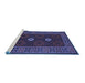 Sideview of Machine Washable Oriental Blue Traditional Rug, wshcon1630blu