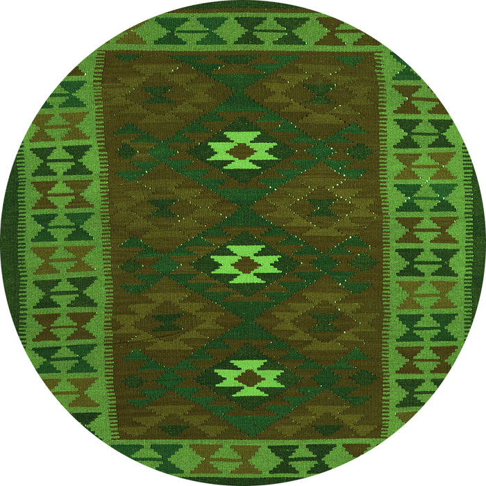 Square Oriental Green Traditional Rug, con1630grn