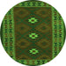 Square Oriental Green Traditional Rug, con1630grn