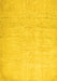 Machine Washable Solid Yellow Modern Rug, wshcon1631yw