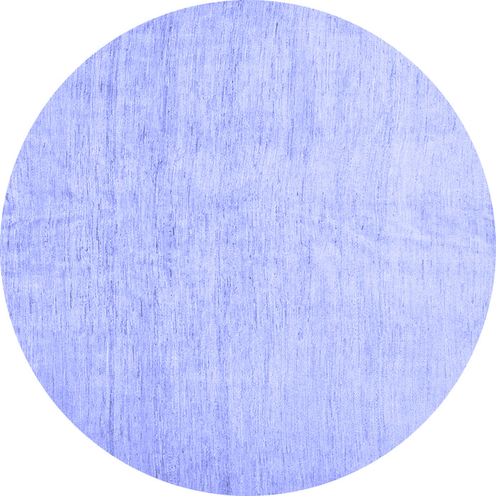 Round Solid Blue Modern Rug, con1631blu