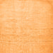 Round Machine Washable Solid Orange Modern Area Rugs, wshcon1631org