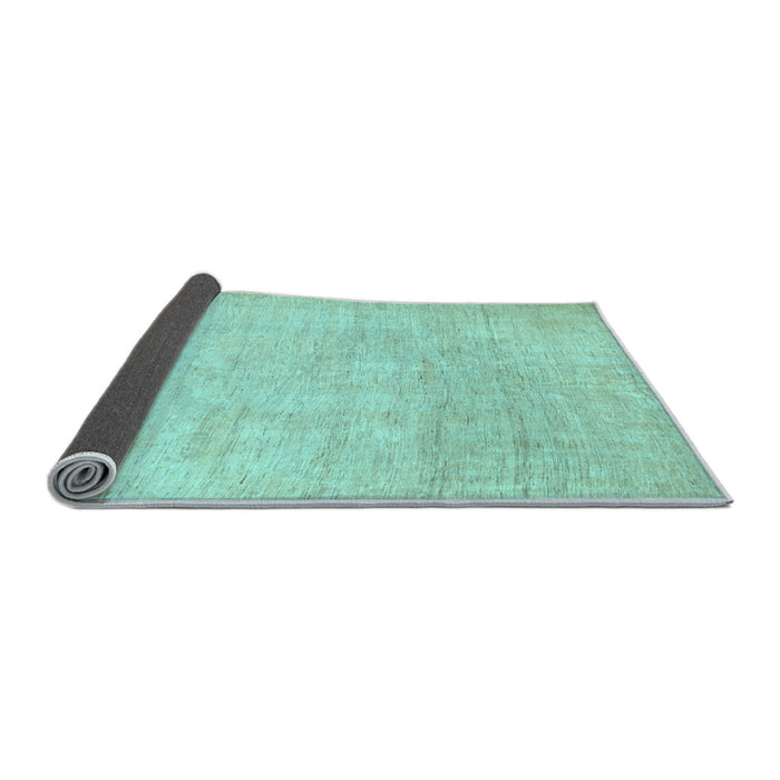 Sideview of Solid Light Blue Modern Rug, con1631lblu
