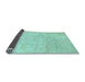 Sideview of Solid Light Blue Modern Rug, con1631lblu