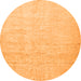 Square Solid Orange Modern Rug, con1631org