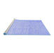 Sideview of Machine Washable Solid Blue Modern Rug, wshcon1631blu