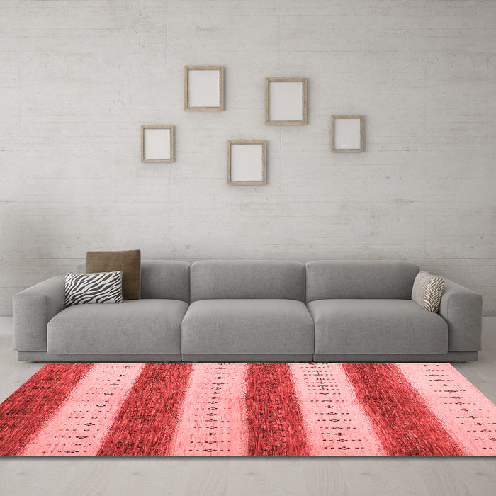 Contemporary Red Washable Rugs