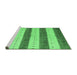 Sideview of Machine Washable Abstract Emerald Green Contemporary Area Rugs, wshcon1632emgrn