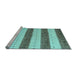 Sideview of Machine Washable Abstract Light Blue Contemporary Rug, wshcon1632lblu