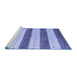 Sideview of Machine Washable Abstract Blue Contemporary Rug, wshcon1632blu