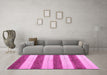 Machine Washable Abstract Pink Contemporary Rug in a Living Room, wshcon1632pnk